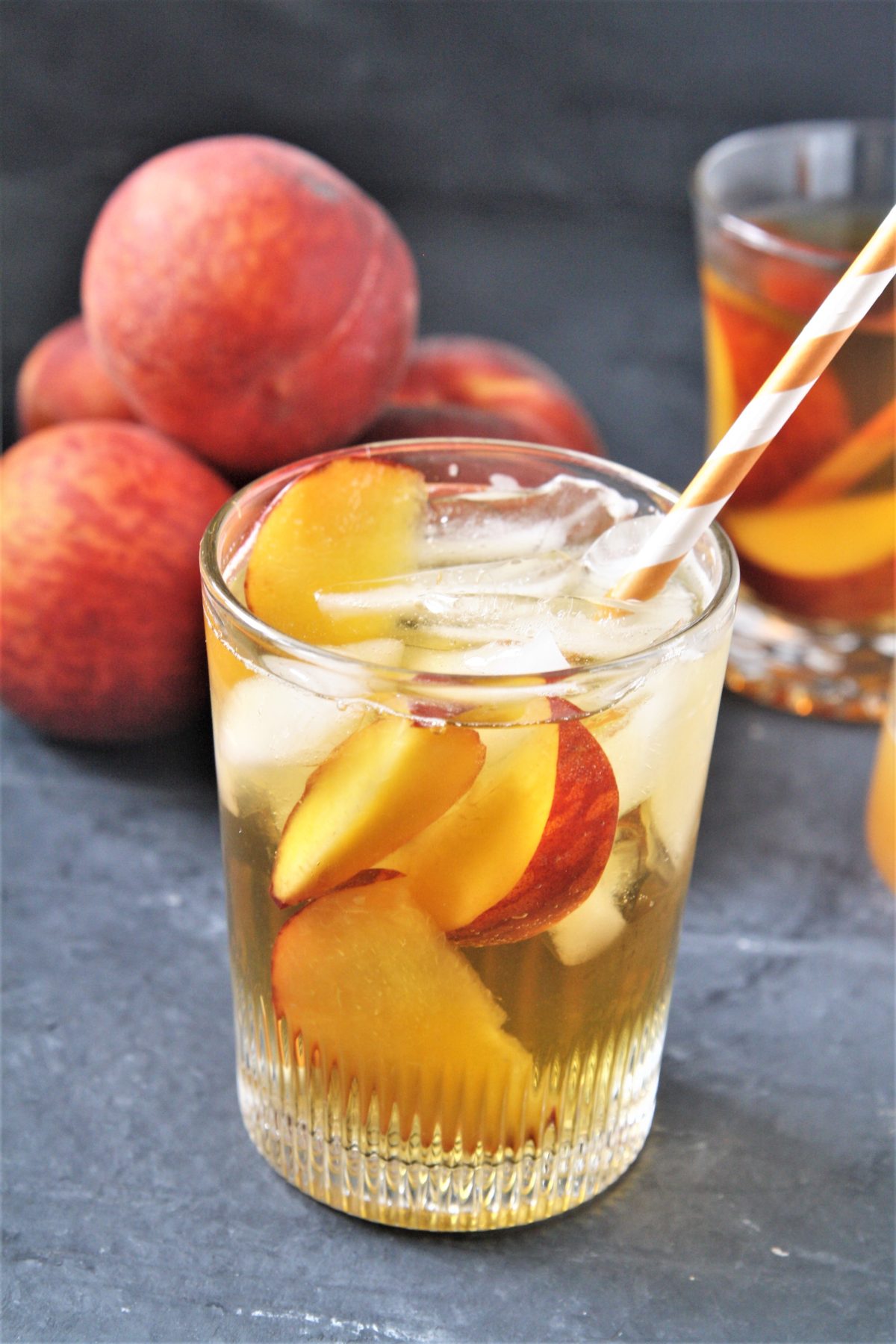 Peach and Ginger Iced Tea - The Tasty Bite