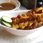 Lemongrass Chicken Satays with Indonesian Peanut Sauce