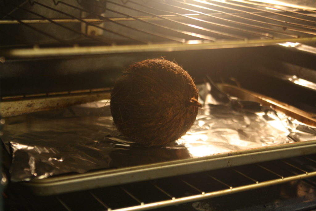 Opening a fresh coconut is easier than you'd think!