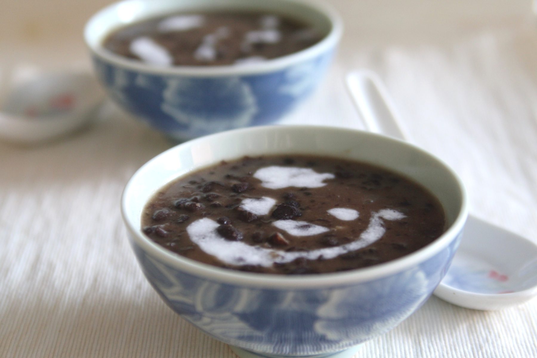 Chinese Coconut Red Bean Soup with Tapioca Pearls
