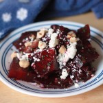 Roasted Beets with Feta Cheese and Hazelnuts
