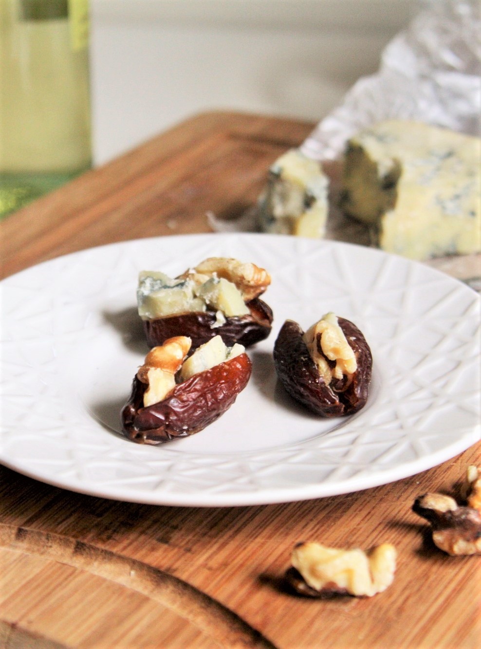 These Blue Cheese and Walnut Stuffed Dates are one those effortless appetizers that never fail to impress - simple, elegant, and the perfect combination of sweet and savory flavors!