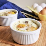 Eggs en Cocotte with Mushrooms and Goat Cheese