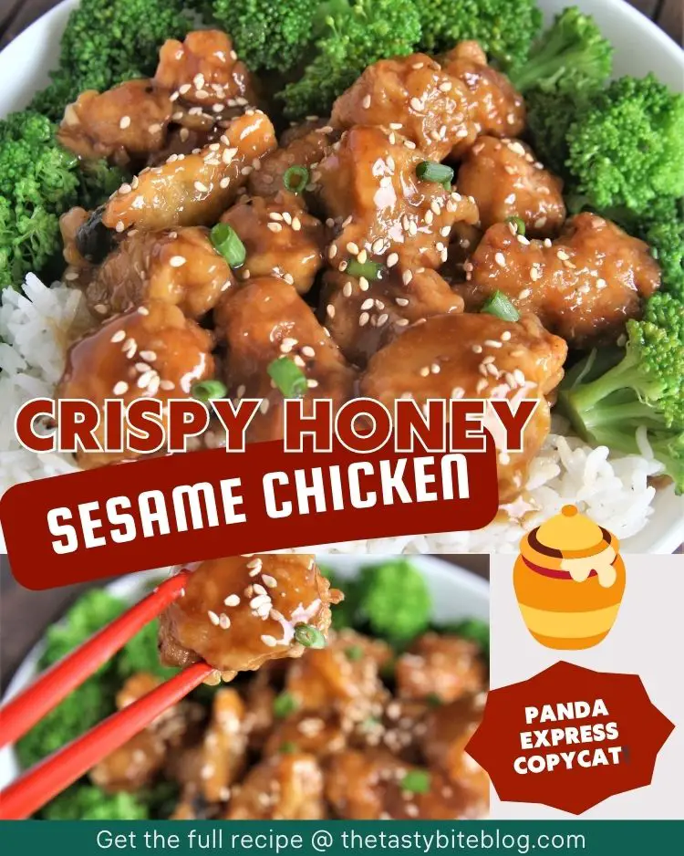 Crispy chicken coated with a sweet and sticky sauce, this Panda Express Copycat Crispy Honey Sesame Chicken recipe is an all-time favorite. Even better than takeout!