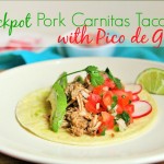 Crockpot Pork Carnitas Tacos with Pico de Gallo