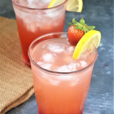 Sweet, tart, and refreshing. Strawberry Pink Lemonade is the drink you want to sip on at the beach, the park, or your Fourth of July cookout!