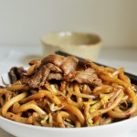 Stir-Fry Beef Udon Noodles {Japanese Yakiudon}