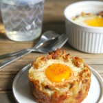 Baked Eggs in Hash Brown Cups