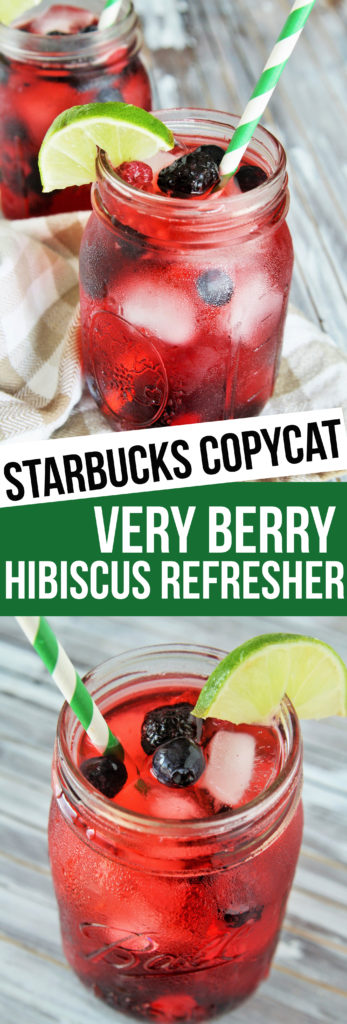 Make this Starbucks favorite, Very Berry Hibiscus Refresher, right at home!