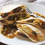 Breakfast Quesadilla with Sausage and Pepper Jack