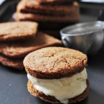 Ginger Molasses Cookies + Ice Cream Sandwiches
