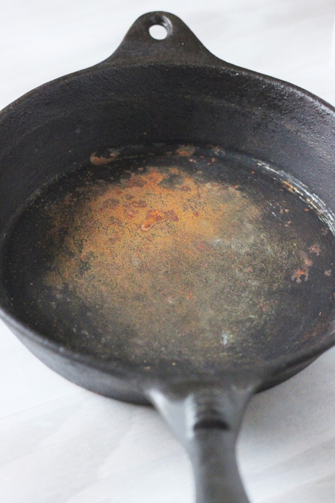 Clean your cast iron skillet by following these four simple steps.