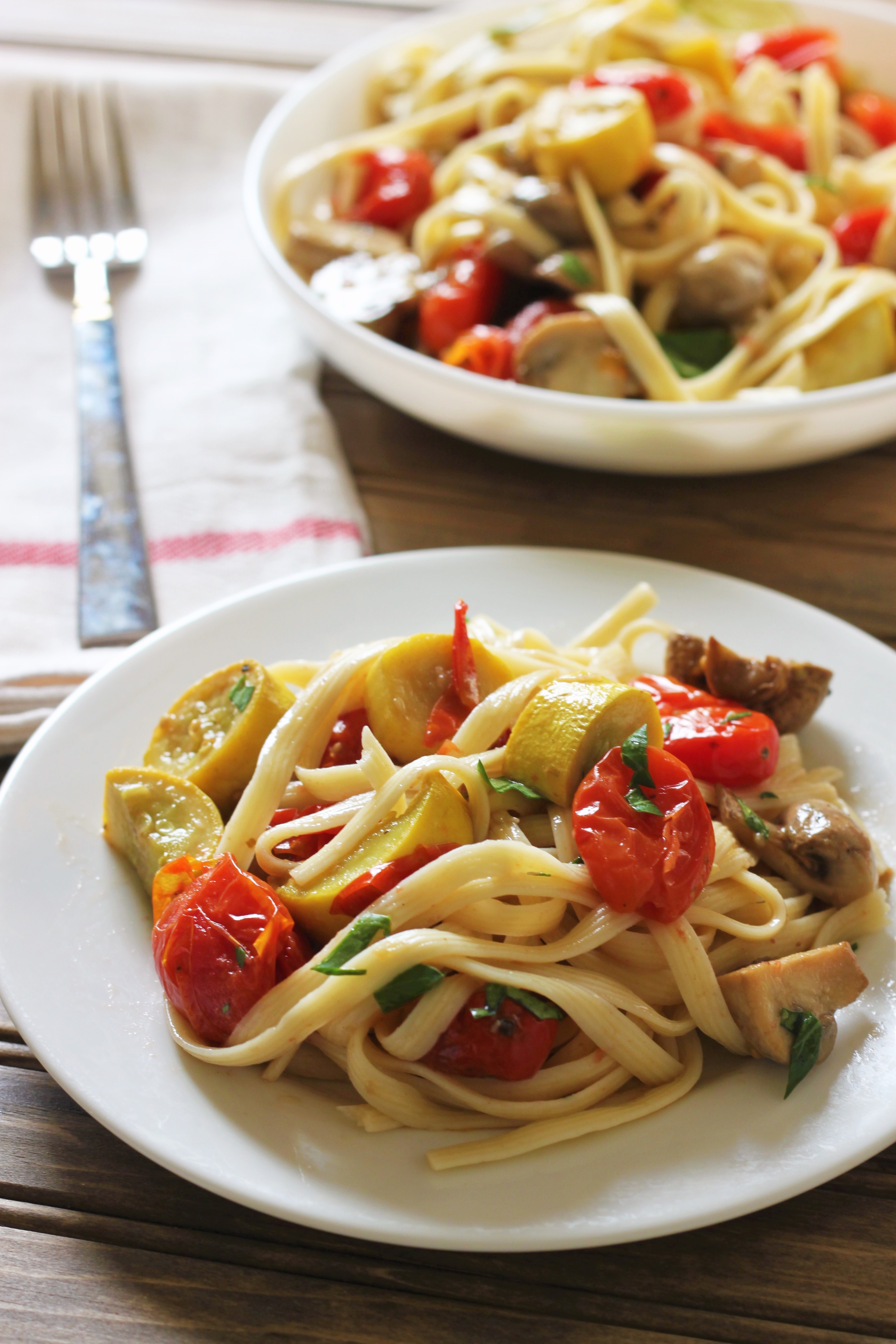 Pasta Primavera with Cherry Tomato Sauce - The Tasty Bite