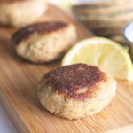 {Gluten-Free} Crab Cake Bites with Lemon Garlic Aioli