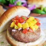 Caribbean Jerk Turkey Burgers with Mango Salsa