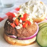 Greek Burgers with Whipped Feta Spread