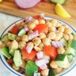 Greek Chickpea Salad {Meatless Monday}