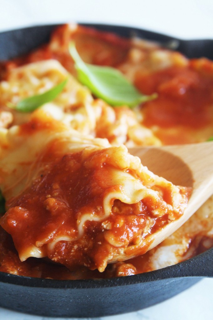 Try this delicious and hearty lasagna easily made in one skillet – perfect for busy weeknights!