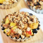 Blueberry Peach Crisp with Honey Almond Granola {Gluten-Free}