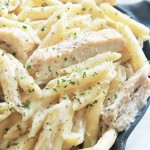 One-Pot Garlic Alfredo Chicken and Penne