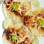 Korean Beef Bulgogi Tacos with Apple Carrot Slaw