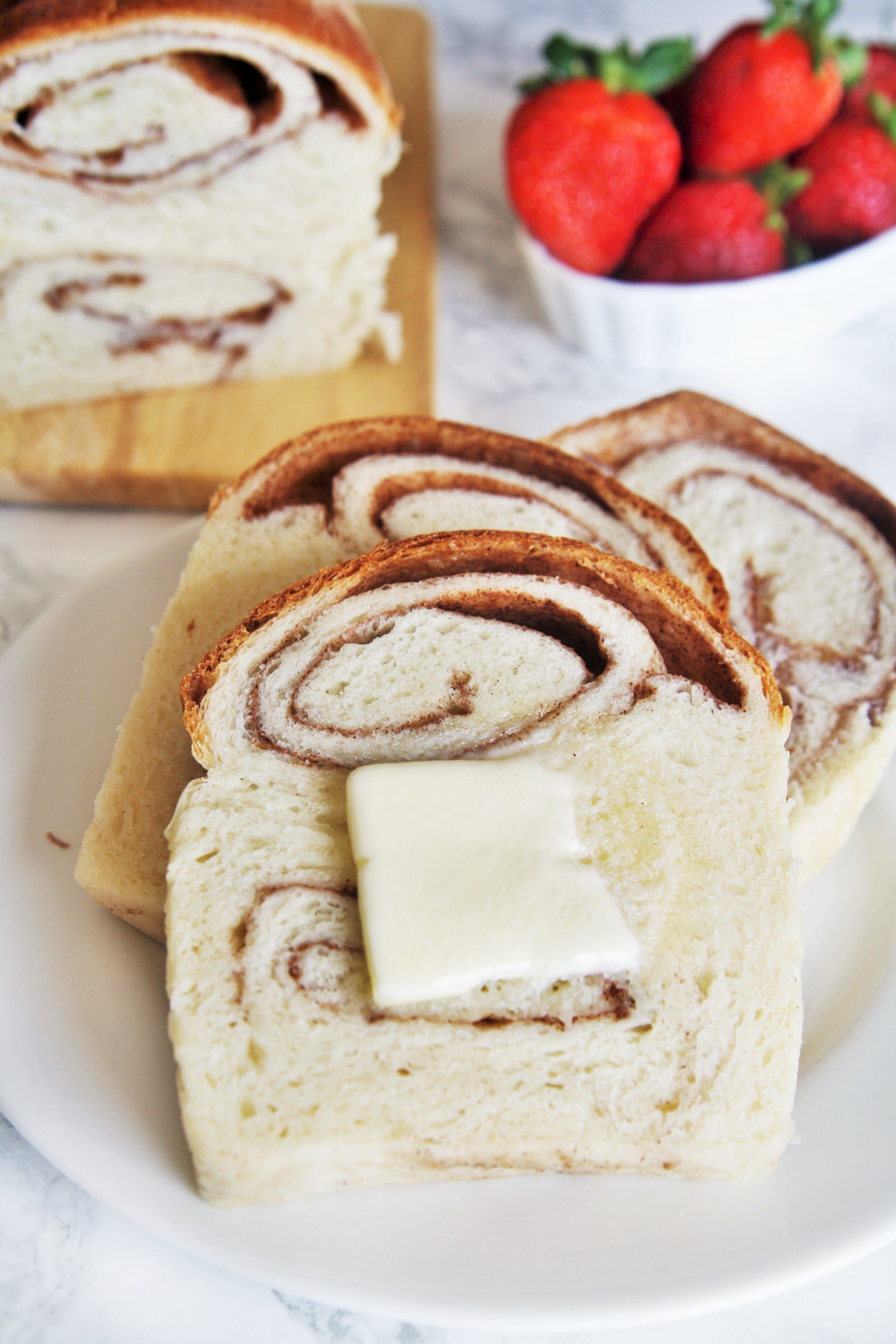 Cinnamon Swirl Loaf Bread - The Tasty Bite