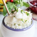Sour Cream and Chive Mashed Potatoes {+ Tips for Stress-Free Thanksgiving Dinner}