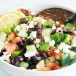 Greek Chopped Salad with Lemon Vinaigrette