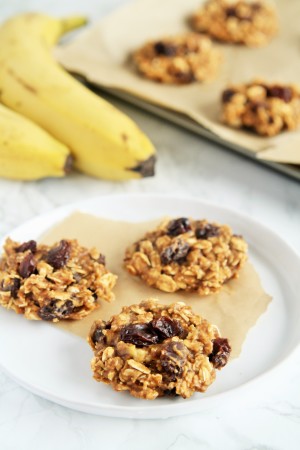 Peanut Butter and Banana Protein Oatmeal Cookies - The Tasty Bite