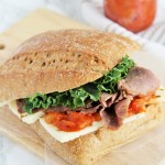 Roast Beef, Basil, and Tomato Chutney Sandwich