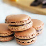 Dark Chocolate Orange Macarons