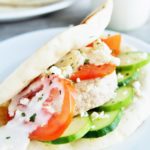 Greek Pita Burgers with Tzatziki Sauce