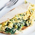 Spinach, Egg and Cheese Breakfast Wrap