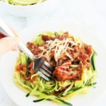 Zucchini Noodles with Quick Bolognese Sauce