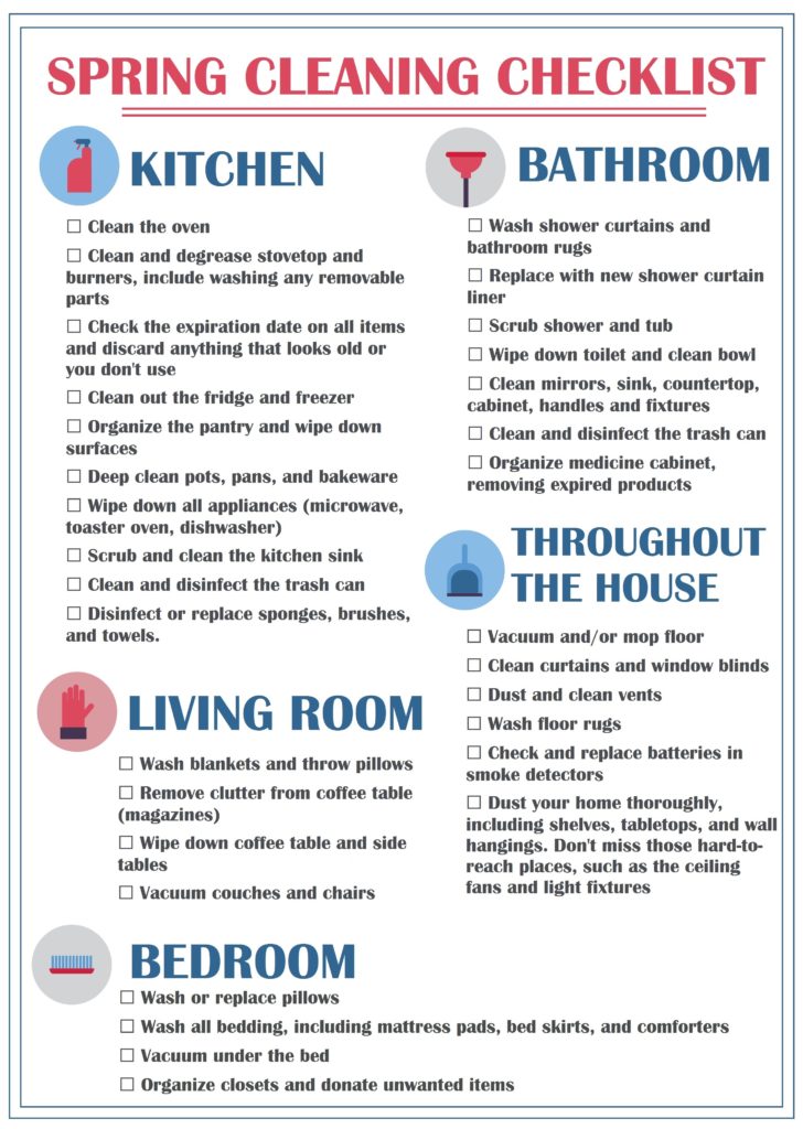 House Cleaning Service Spring Checklist The Tasty Bite