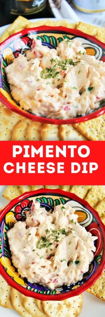 Serve this creamy Pimento Cheese Dip with your favorite crackers and veggie sticks or as a sandwich spread.