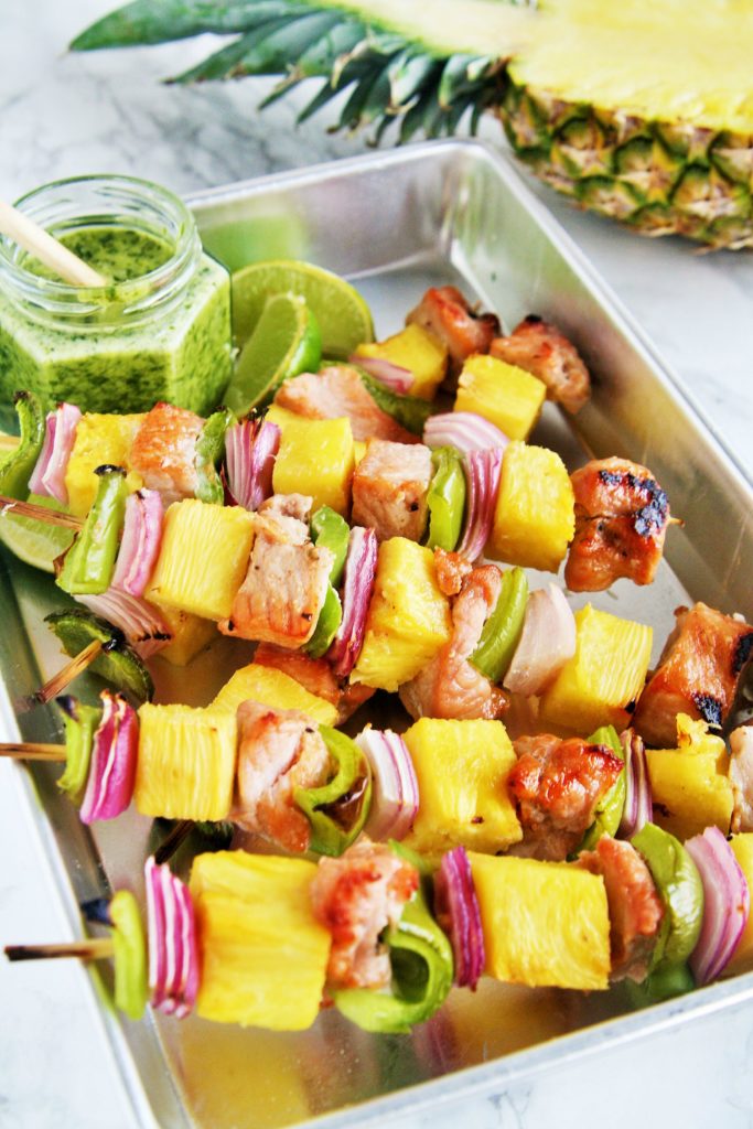 Juicy, tender pork al pastor kebabs skewered with pineapple, peppers, and sweet onions - these skewers are a staple during grilling season and easy enough for any day of the week!