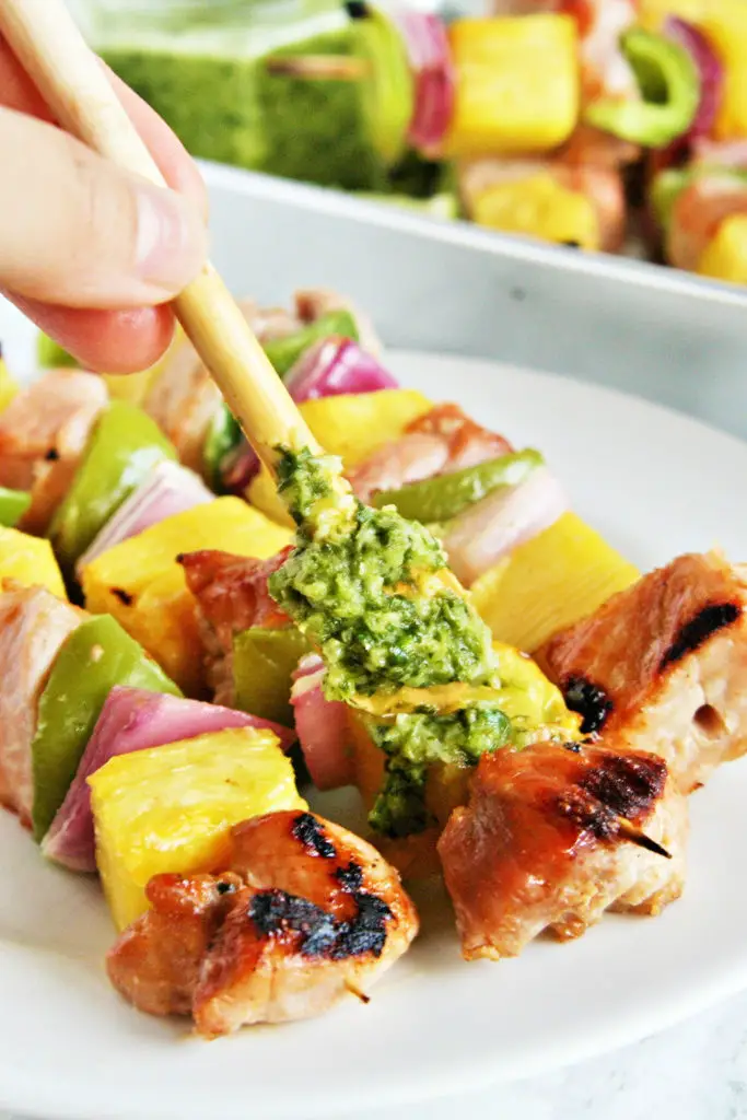 Juicy, tender pork al pastor kebabs skewered with pineapple, peppers, and sweet onions - these skewers are a staple during grilling season and easy enough for any day of the week!