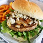 Caramelized Onions and Blue Cheese Turkey Burgers