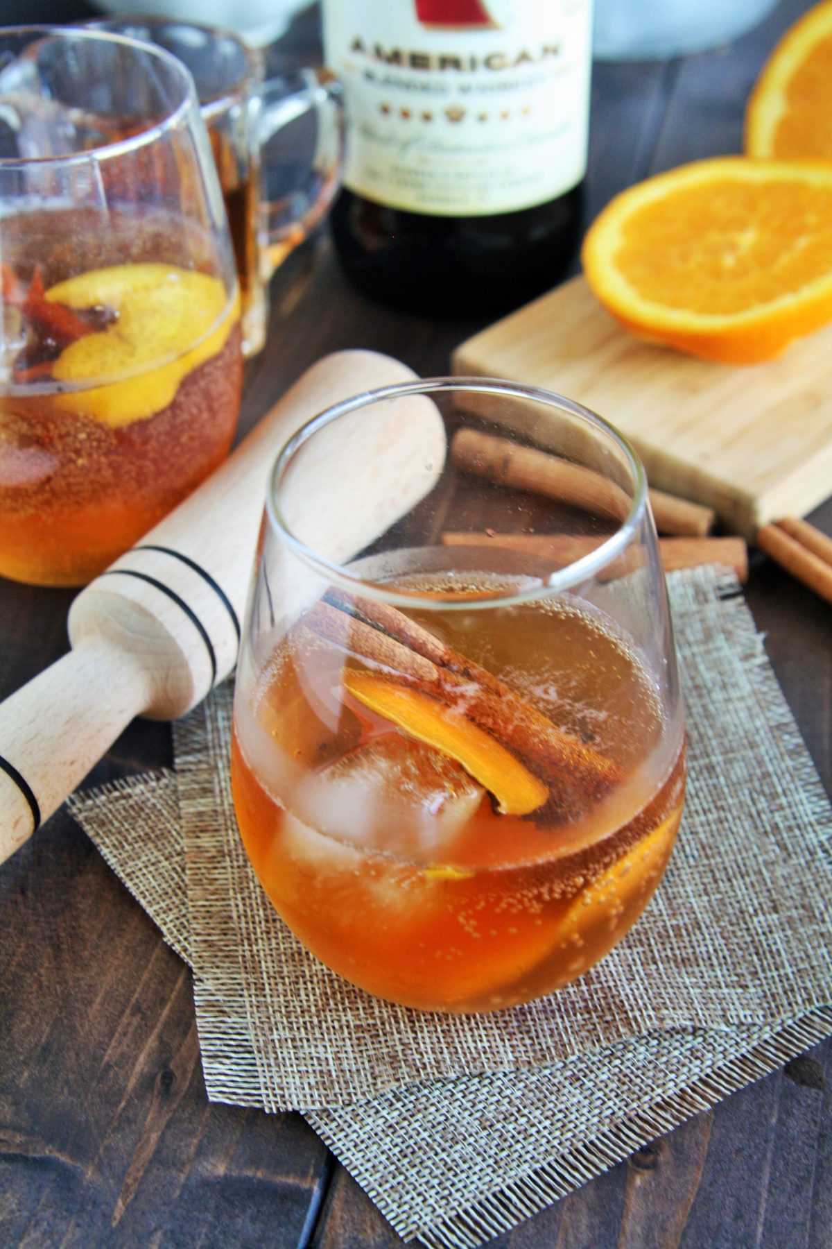Maple Old Fashioned is a new spin on an old classic cocktail, with maple syrup and cinnamon for a Fall flavor.