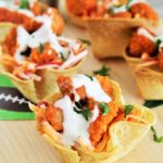 Buffalo Chicken Tortilla Cups 