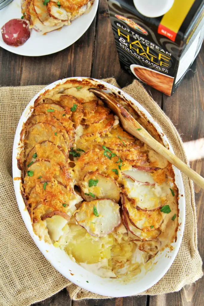 Creamy Potatoes Au Gratin is a perfect side dish for the holidays - it'll easily become a dinnertime staple the whole family will love!