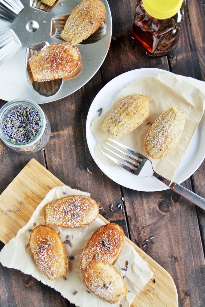 These almond madeleines are infused with the delicate flavors of lavender, honey, and lemon - enjoy with a cup of tea for relaxation. 