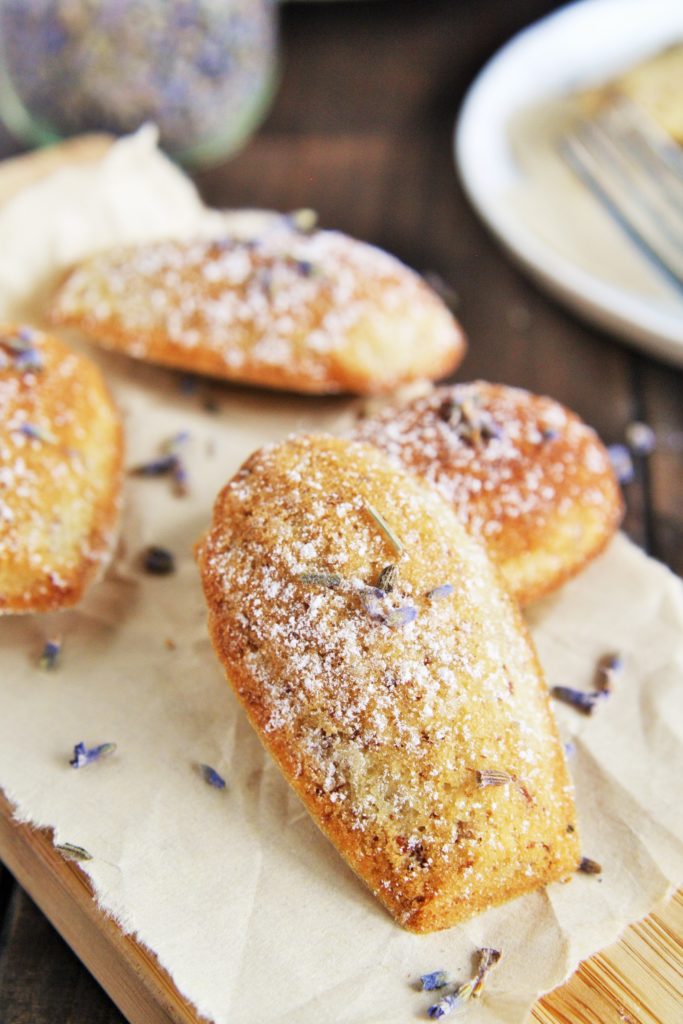 These almond madeleines are infused with the delicate flavors of lavender, honey, and lemon - enjoy with a cup of tea for relaxation. 