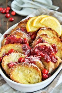 Wake up to this delicious Cranberry Orange French Toast Bake, a festive overnight breakfast casserole perfect for holiday morning!