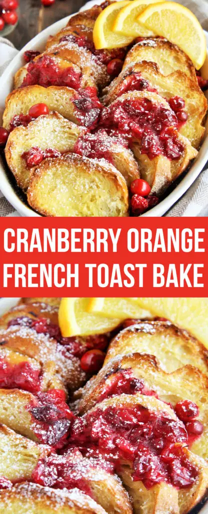 Wake up to this delicious Cranberry Orange French Toast Bake, a festive overnight breakfast casserole perfect for holiday morning!