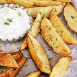 Crispy Garlic Potato Wedges