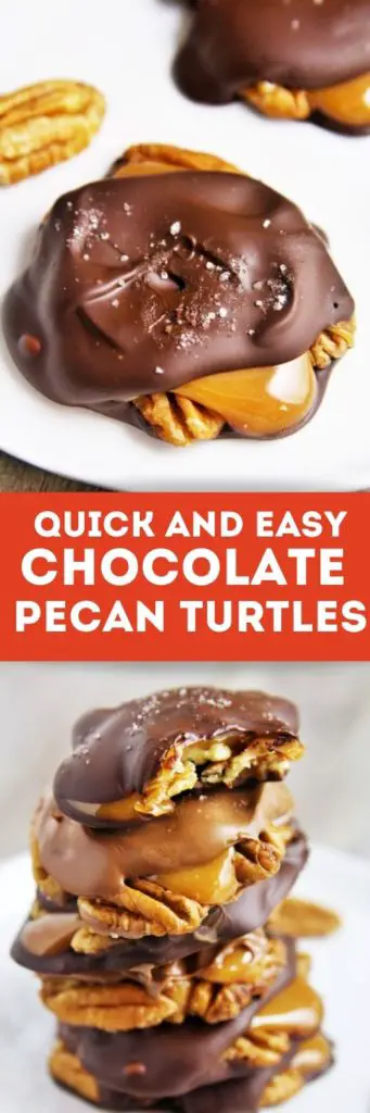 These delicious homemade chocolate pecan turtles are easy to make with just a few simple ingredients - the ultimate sweet and salty treats!