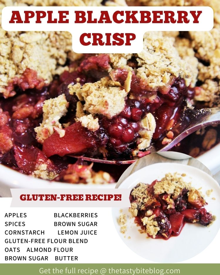 Apple Blackberry Crisp {Gluten-Free} - The Tasty Bite