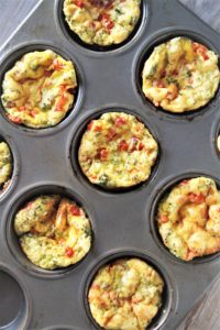 Start your day right with Healthy Breakfast Egg Cups! These portable breakfast egg cups are packed with vegetables and protein, baked to perfection in muffin tins and can be made in advance.